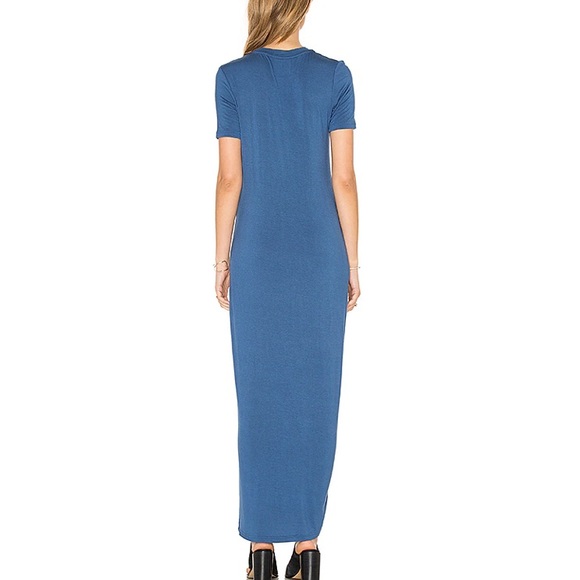 BLQ BASIQ Tee Maxi Dress in Dark Denim XS Small - Picture 2 of 5